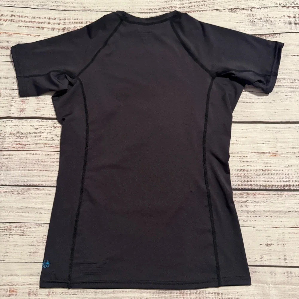 O'NEILL Youth‎ Basic Skins UPF 50+ Short Sleeve Rash Guard Black Girls Size L